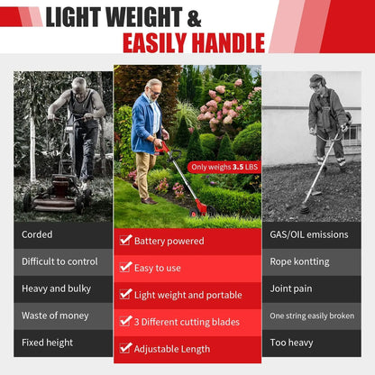 3 In 1 Lawn Mower, Garden Tool (Mower, Trimmer, Edger)