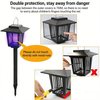 Solar Mosquito Zapper Light – Outdoor Garden Stake Lamp, UV Insect Killer, Solar Powered