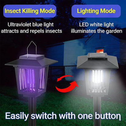 Solar Mosquito Zapper Light – Outdoor Garden Stake Lamp, UV Insect Killer, Solar Powered